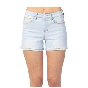 Judy Blue Rainbow Thread Midrise Jean Shorts